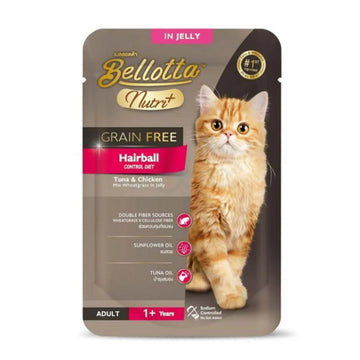 Bellotta Nutri+ Hairball Tuna & Chicken Mix Wheatgrass In Jelly Adult Cat Gravy Pouch
